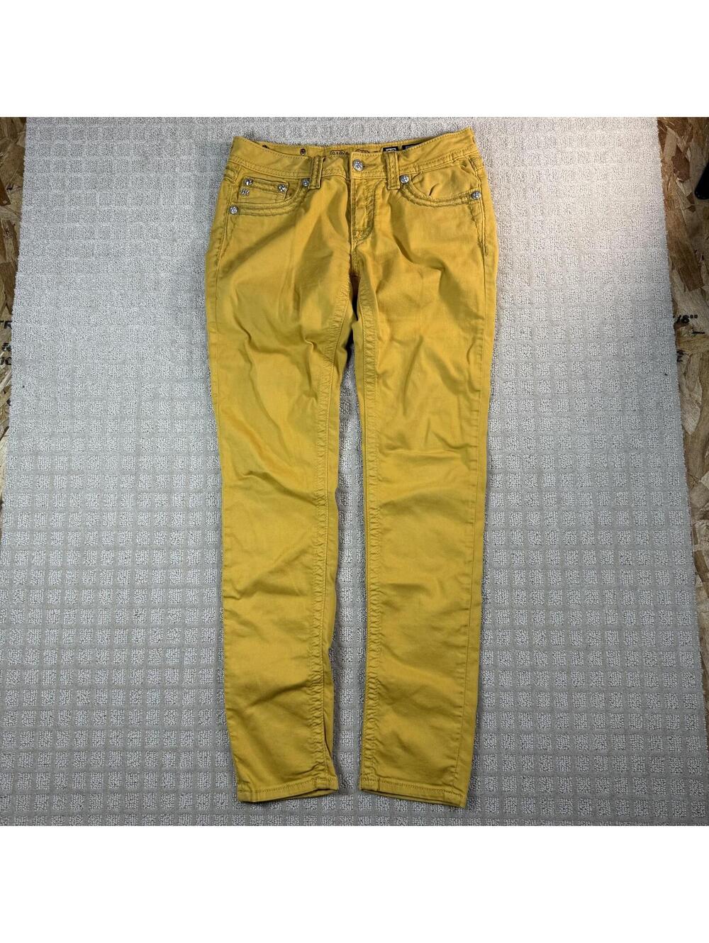 Miss Me Yellow Skinny Jeans Womens 29